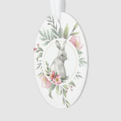 Easter Bunny Floral ontwerp Ornament (voorkant)