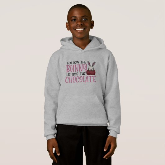 Easter Bunny Follow The Bunny He Has The Chocolate (Voorkant volledig)