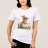 easter bunny garden Tri-Blend shirt (Voorkant)