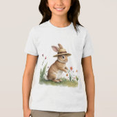 easter bunny gardener Tri-Blend shirt (Voorkant)