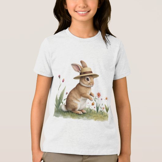 easter bunny gardener Tri-Blend shirt (Voorkant)