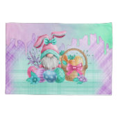 Easter Bunny Gnome With Basket Eggs Kussensloop (Achterkant)