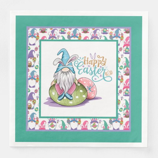 Easter Bunny Gnomes Servet (Voorkant)