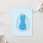 Easter bunny greeting card kaart (Voorkant / Achterkant in situ)