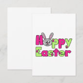 Easter Bunny Happy Easter Eggs Bedankkaart (Voorkant / Achterkant)