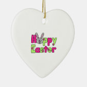 Easter Bunny Happy Easter Eggs Keramisch Ornament (Rechts)