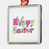 Easter Bunny Happy Easter Eggs Metalen Ornament (Links)