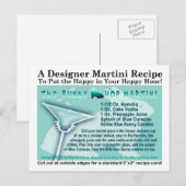 Easter Bunny Hop Martini Recept Briefkaart (Voorkant / Achterkant)