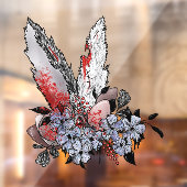 Easter Bunny Horror Raamsticker (Vel 2)