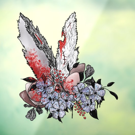 Easter Bunny Horror Raamsticker (Vel 3)