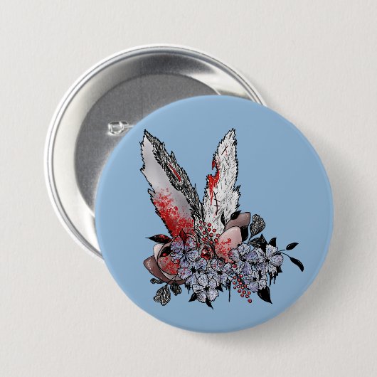 Easter Bunny Horror Ronde Button 7,6 Cm (Voorkant /achterkant)