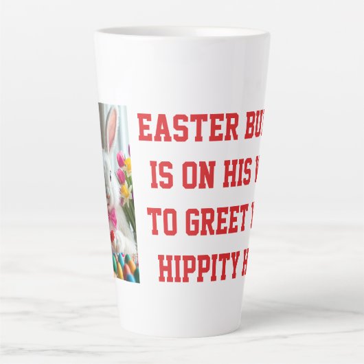 Easter Bunny Image Humor Text Latte Mok (Voorkant)