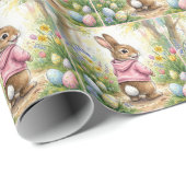 Easter Bunny in a Spring Garden Cadeaupapier (Rol Hoek)