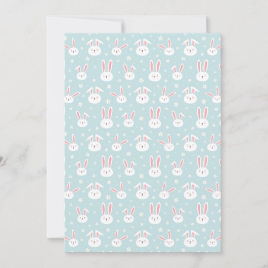 Easter Bunny Invitation Card Kaart (Voorkant)