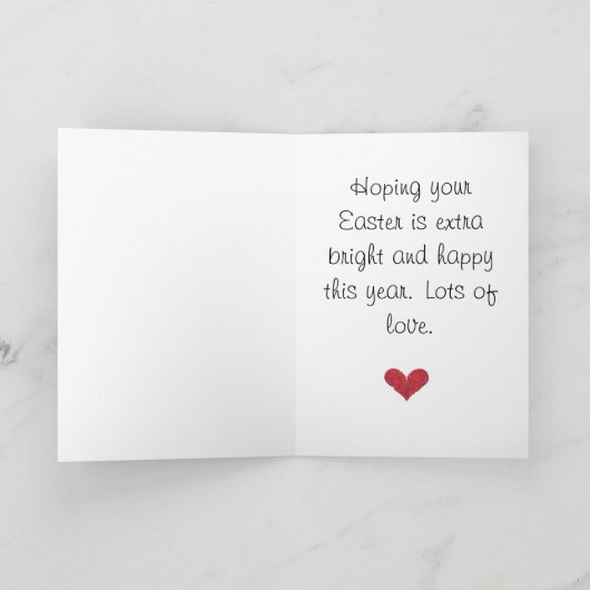 Easter bunny kaart (Binnen)