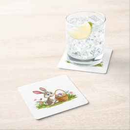 Easter bunny kartonnen onderzetters