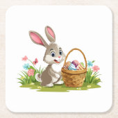 Easter bunny kartonnen onderzetters (Voorkant)