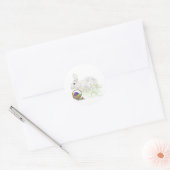 Easter Bunny klassieke ronde sticker (Envelop)