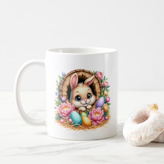 Easter Bunny  Koffiemok (Met donut)