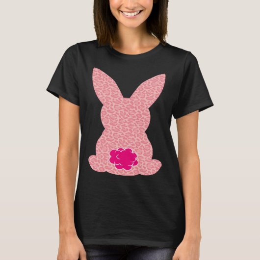 Easter Bunny Leopard Pattern Girls Women T-shirt (Voorkant)