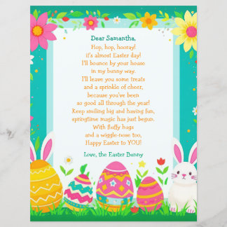 Easter Bunny Letter and Question Game for Children