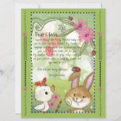 Easter Bunny Letter & Coloring Page - Funky Meadow (Voorkant)