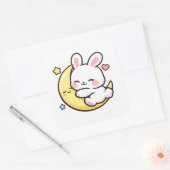 Easter Bunny Moon Sticker | Spring Gift Idea (Envelop)
