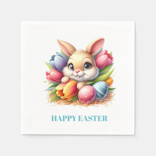 Easter Bunny Paper Napkins Servet (Voorkant)