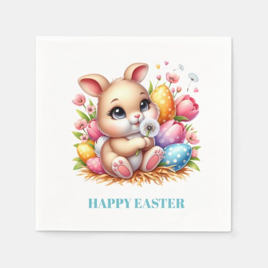 Easter Bunny Paper Napkins Servet (Voorkant)