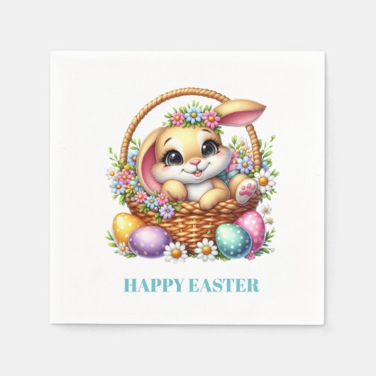 Easter Bunny Paper Napkins Servet (Voorkant)