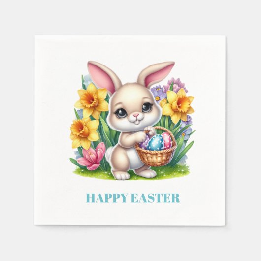 Easter Bunny Paper Napkins Servet (Voorkant)