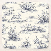 Easter Bunny Plates Kartonnen Onderzetters (Voorkant)