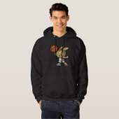 Easter Bunny Playing Basketball Basketball Easter Hoodie (Voorkant volledig)