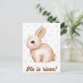 Easter Bunny Postcard – Cute Christian Spring Card Briefkaart (Staand voorkant)