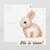 Easter Bunny Postcard – Cute Christian Spring Card Briefkaart (Voorkant / Achterkant)