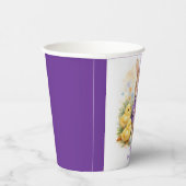 Easter Bunny Purple Jacket Baby Shower Papieren Bekers (Rechts)