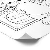 Easter Bunny Rabbit Egg Kids Coloring Page Poster (Hoek)