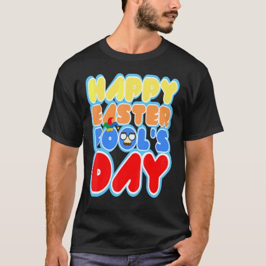 Easter Bunny Rabbit Eggs April Fool's Day  Funny 2 T-shirt (Voorkant)