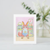 Easter Bunny Rabbit Eggs Kids Flat Card (Staand voorkant)