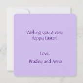 Easter Bunny Rabbit Sitting In Flowers Card  (Achterkant)