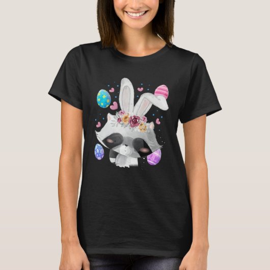 Easter Bunny Raccoon   Easter Raccoon T-shirt (Voorkant)