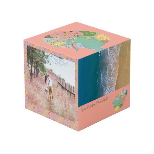 Easter Bunny Rose Eggs Photo Cube Kubus (Achter hoekig)