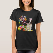 Easter Bunny Saint Bernard Dog Ear Tree Egg Basket T-shirt (Voorkant)