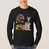 Easter Bunny Saint Bernard Dog Ear Tree Egg Basket T-shirt (Voorkant)