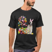 Easter Bunny Saint Bernard Dog Ear Tree Egg Basket T-shirt (Voorkant)