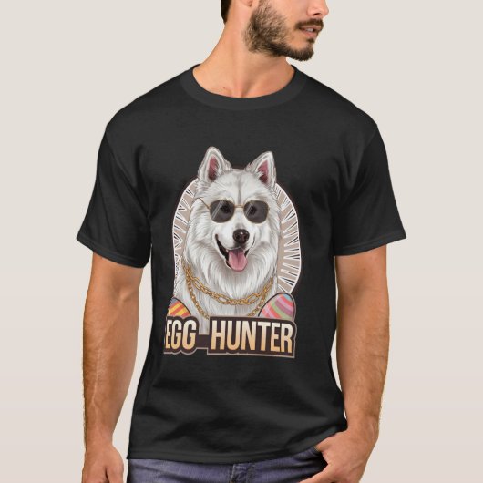 Easter Bunny Samoyed Egg Hunter Hondenliefhebber T-shirt (Voorkant)
