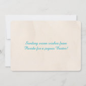 Easter Bunny Sand Sculpture on the Beach Feestdagenkaart (Achterkant)