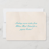 Easter Bunny Sand Sculpture on the Beach Feestdagenkaart (Achterkant)