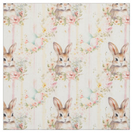 Easter Bunny Seamless Fabric – Pastel Cute Rabbit  Stof