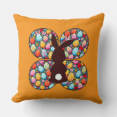 Easter Bunny Silhouette – Colorful Egg - almofada Kussen (Voorkant)